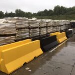 Black and Yellow Interlocking Jersey Barriers