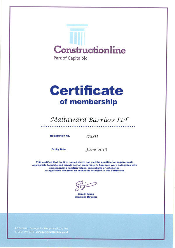 Maltaward Constructionline Certification