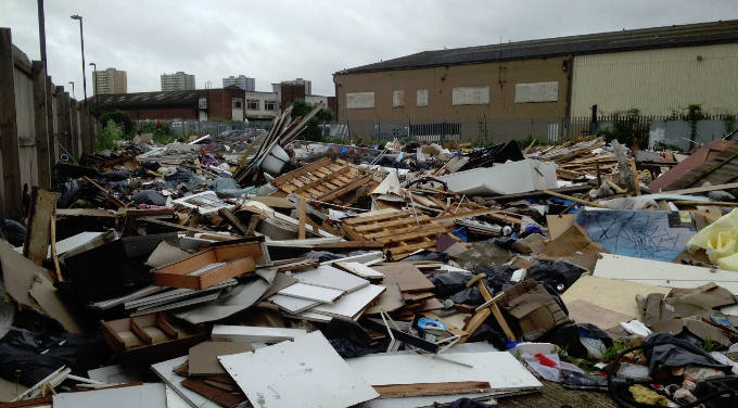 Fly tipping on a grand scale