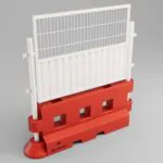 GB2 Heavy duty barrier with fence hoardinghoarding