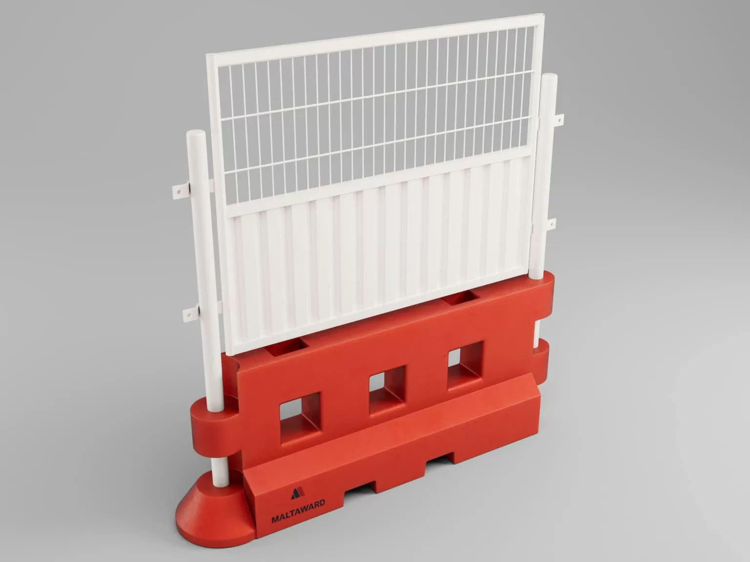 GB2 Heavy duty barrier with fence hoardinghoarding