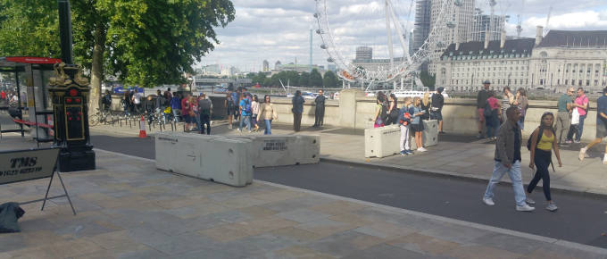 Maltaward Concrete Barriers Next to London Eye