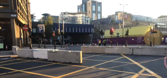 Maltaward Concrete Barriers in Central London 