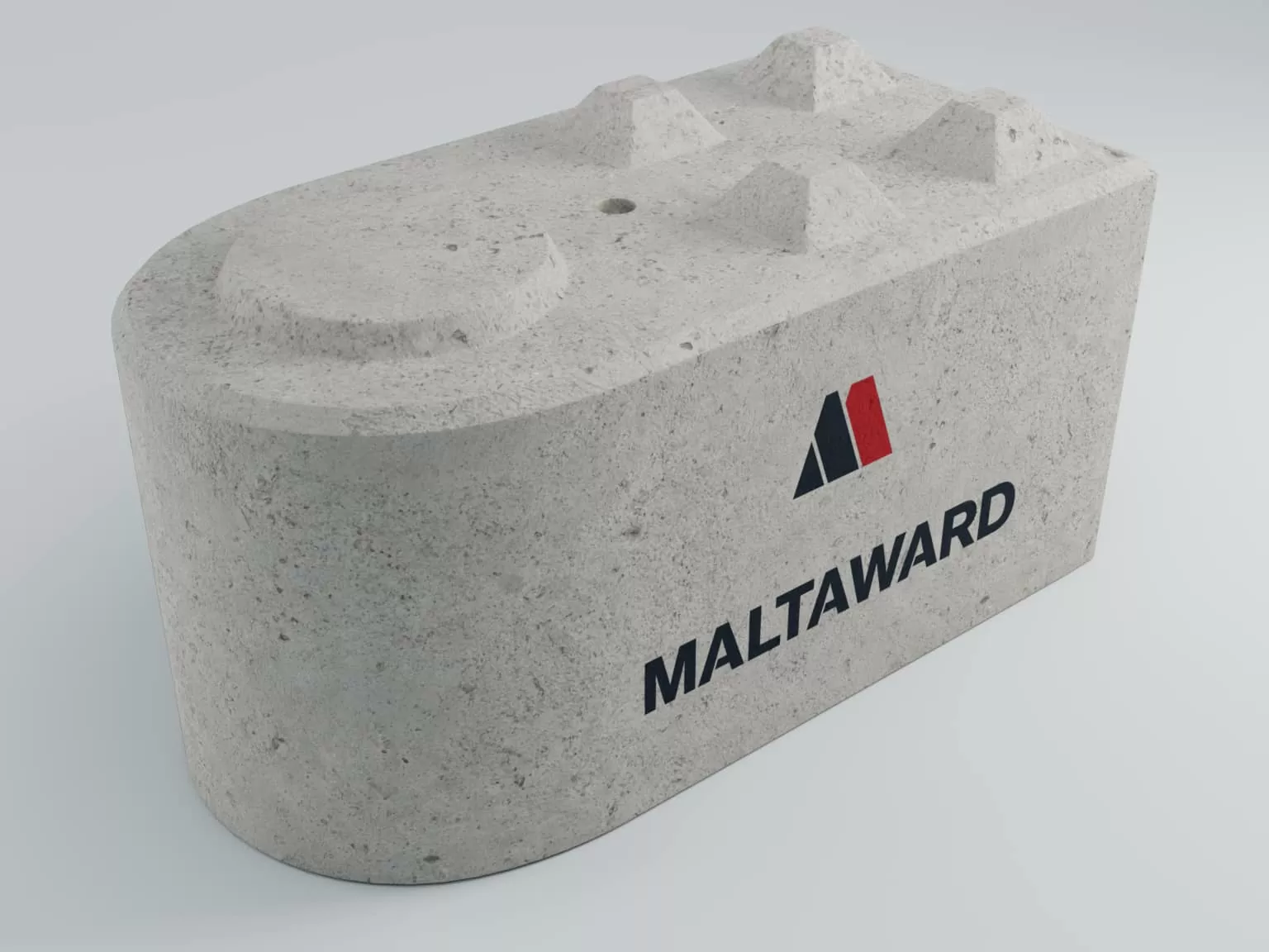 rounded interlocking concrete block