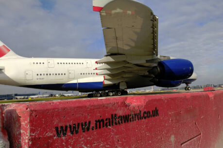 Maltaward Concrete Barrier Airside at Heathrow