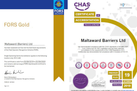 Maltaward FORS Gold and CHAS certificates image