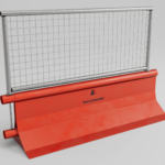 manta barrier unit with steel fencing