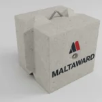 Vee Blocks by Maltaward – heavy concrete barriers with built-in lifting points for construction and site security