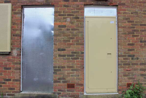 Steel Security Doors set up to prevent access